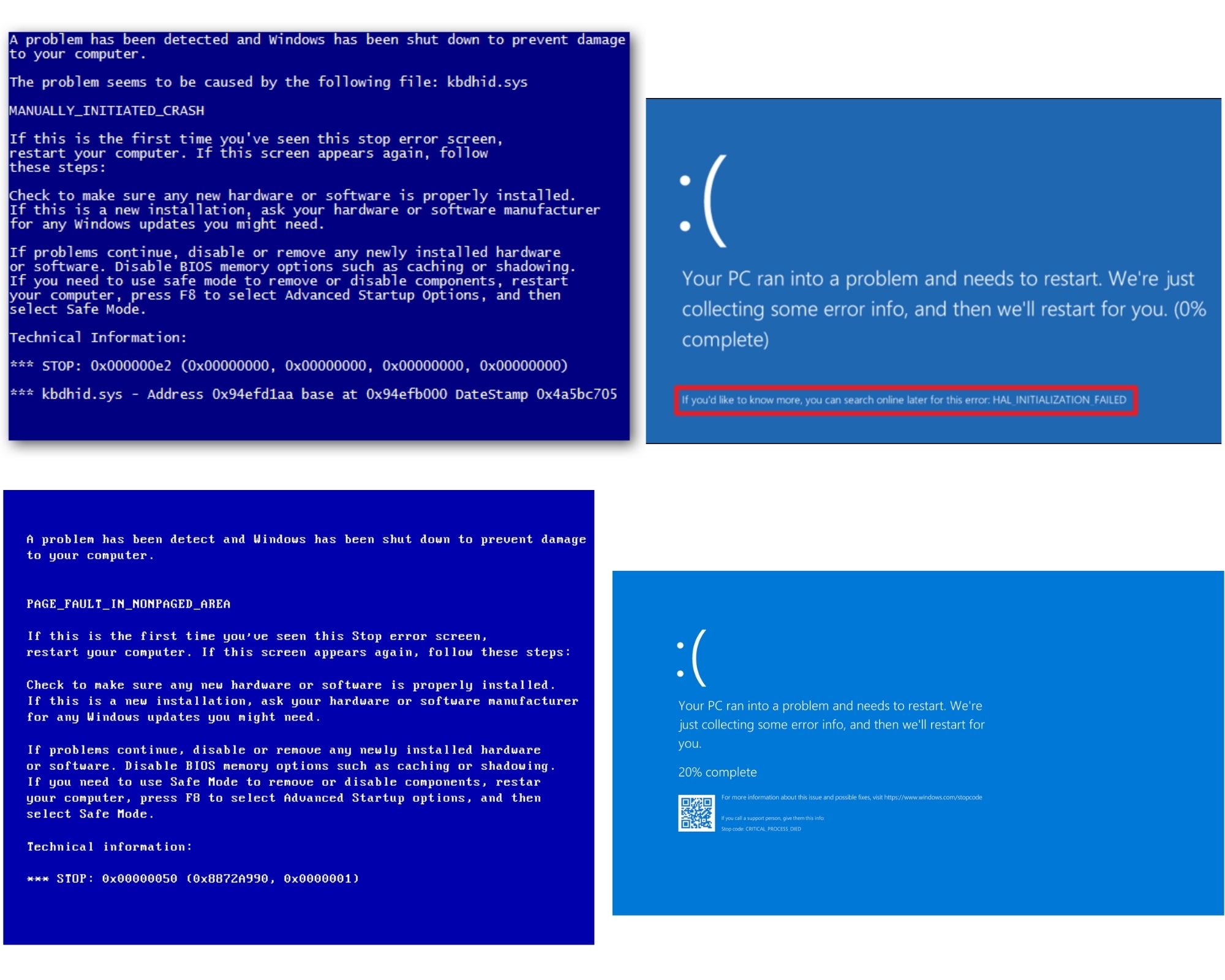Blue screen of death